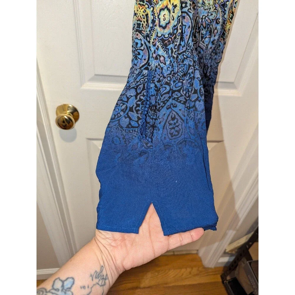 Vintage Victoria's Secret Size Small Multicolor Sleep‎ Romper Boho Cozy Chic